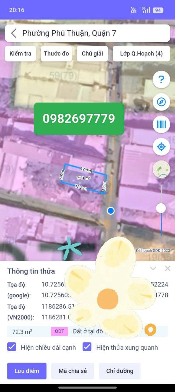 Đất nền Phú Thuận Q7 73m² giá 6.2 tỷ - Sổ hồng chính chủ, ô tô vào tận nơi!