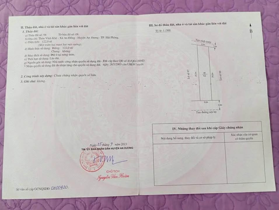 Đất nền An Đồng, Hải Phòng 122m² giá 4.514 tỷ - Đầu tư sinh lời ngay!