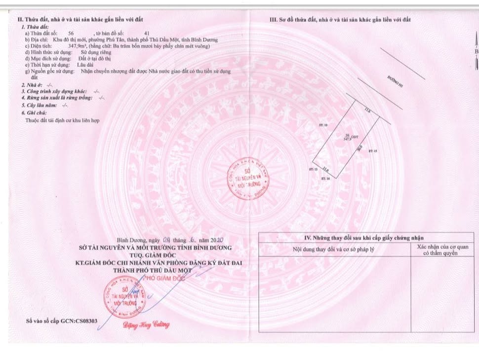 Đất nền mặt tiền đường Lê Lợi, Thủ Dầu Một 348m² - Cơ hội đầu tư tuyệt vời!