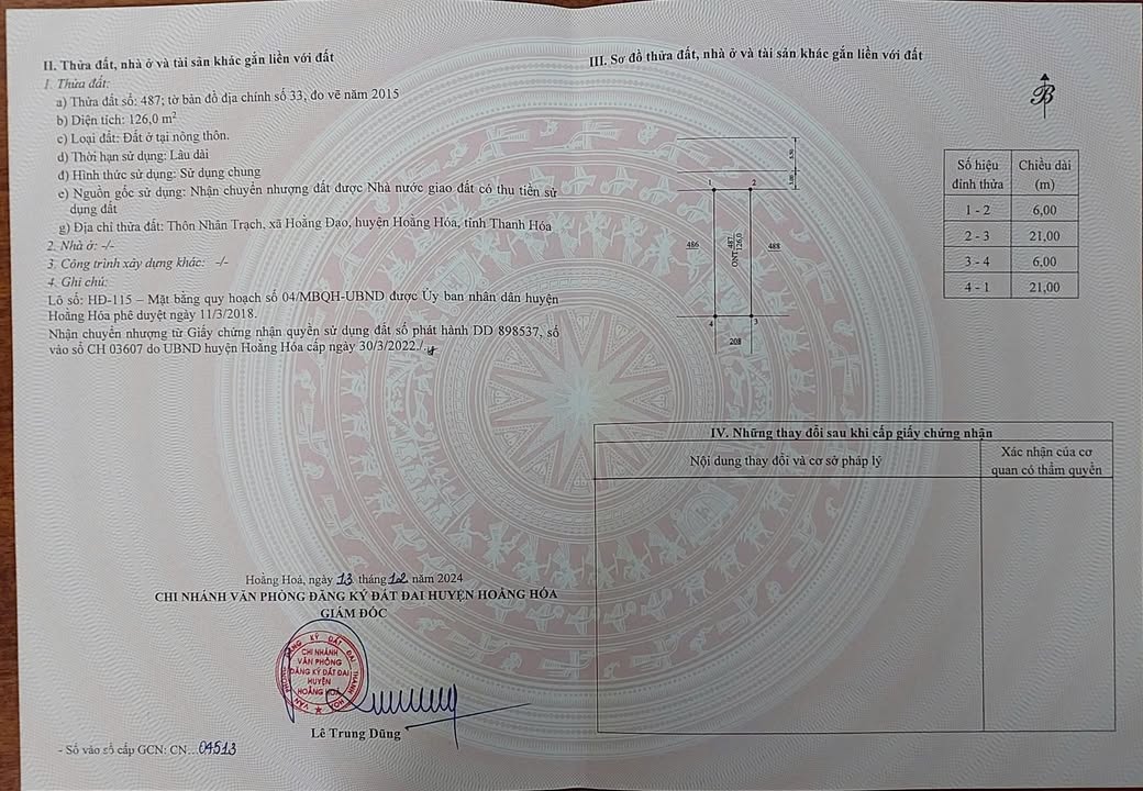 Đất nền Hoằng Đạo 126m² giá chỉ 1.1 tỷ - Đón đầu hạ tầng phát triển!