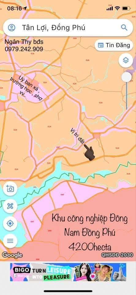 Đất nền Tân Lợi, Đồng Phú 50m² giá 250 triệu - Sổ hồng riêng, cơ hội đầu tư tốt!
