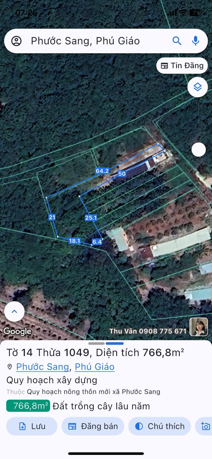 Đất mặt tiền bê tông Phước Sang, Phú Giáo 320m² giá chỉ 700 triệu - Cơ hội đầu tư sinh lời!