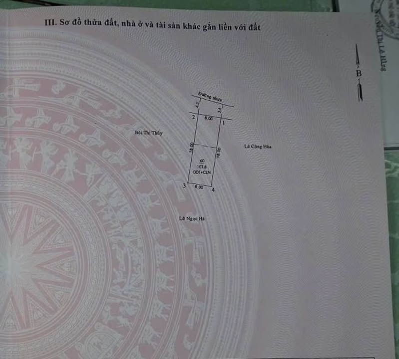 Đất thổ cư Chánh Mỹ 108m² giá 2.6 tỷ - Đường nhựa thông thuận tiện