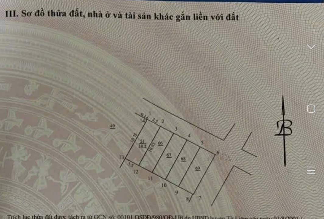 Đất nền Tân Nhuệ, Bắc Từ Liêm 38m² giá 5.544 tỷ - Ô tô vào tận nhà!