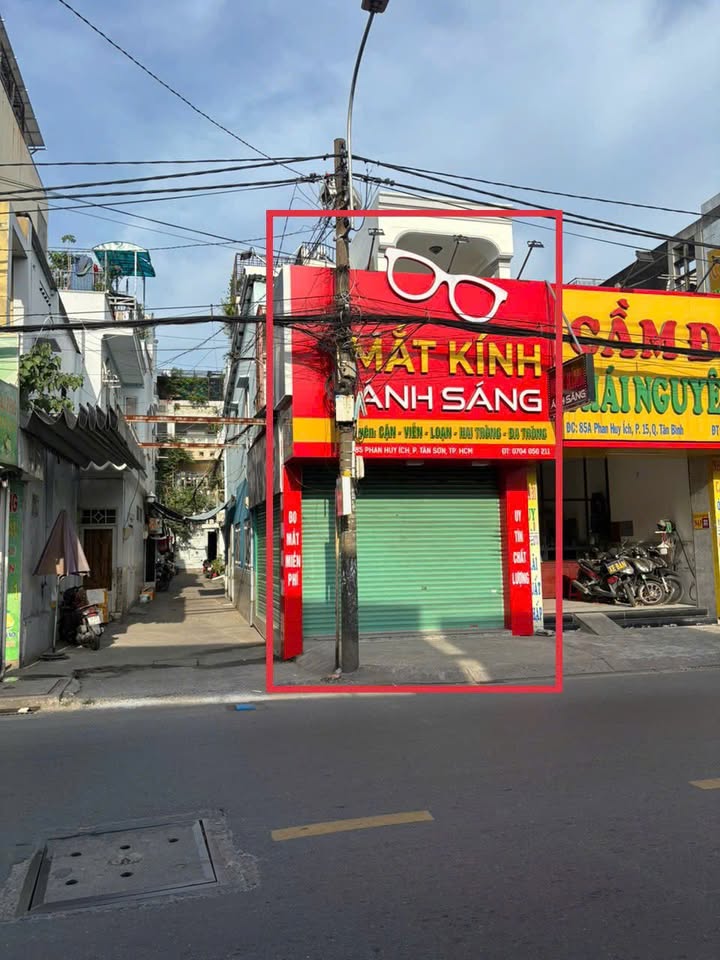 Cho thuê mặt bằng góc 2 mặt tiền Phan Huy Ích, Tân Bình - Diện tích 64m² chỉ 18 triệu/tháng!