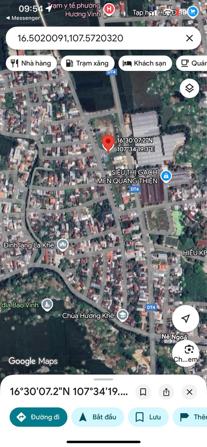 Đất KQH Hương Vinh TP Huế 126m² giá 2 tỷ - Pháp lý sổ hồng chính chủ!