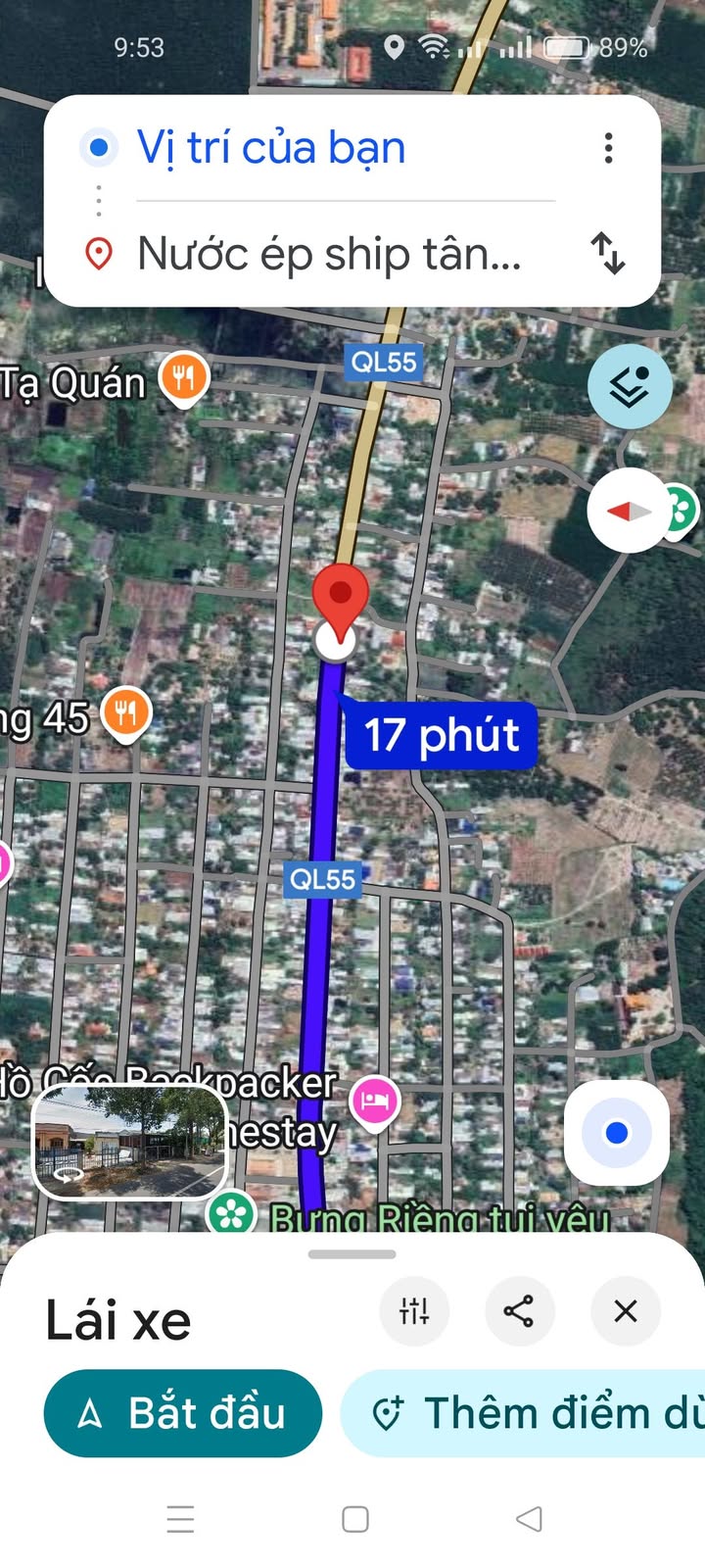 Đất Mặt Tiền Quốc Lộ 55, Xã Bưng Riềng, 280m² - Kinh Doanh Sầm Uất!