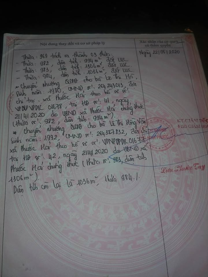 Đất nền mặt tiền đường Phước Hải 1036m² - Cơ hội đầu tư hấp dẫn!