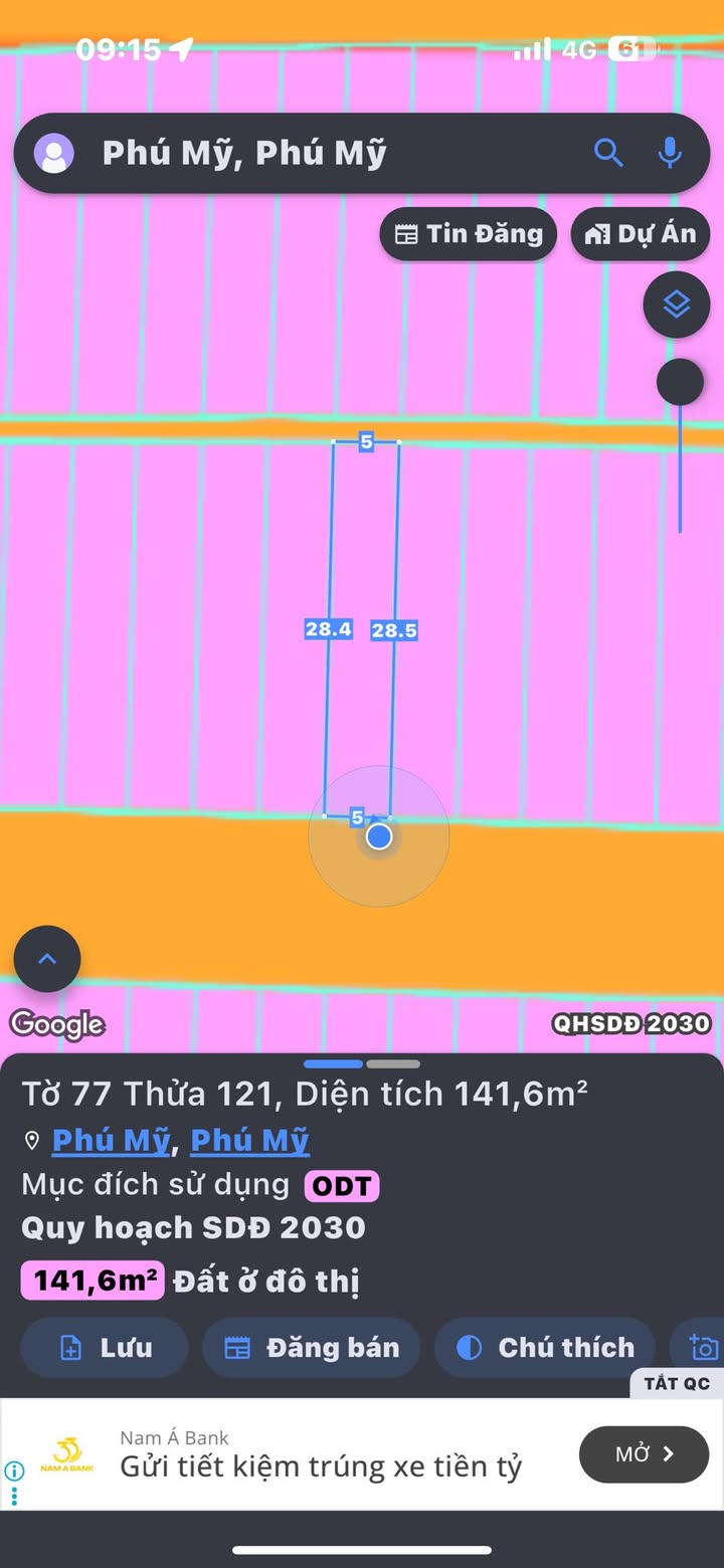 Đất thổ cư Phú Mỹ, Quận 7, 142.5m² giá 2.75 tỷ - cơ hội đầu tư hấp dẫn!
