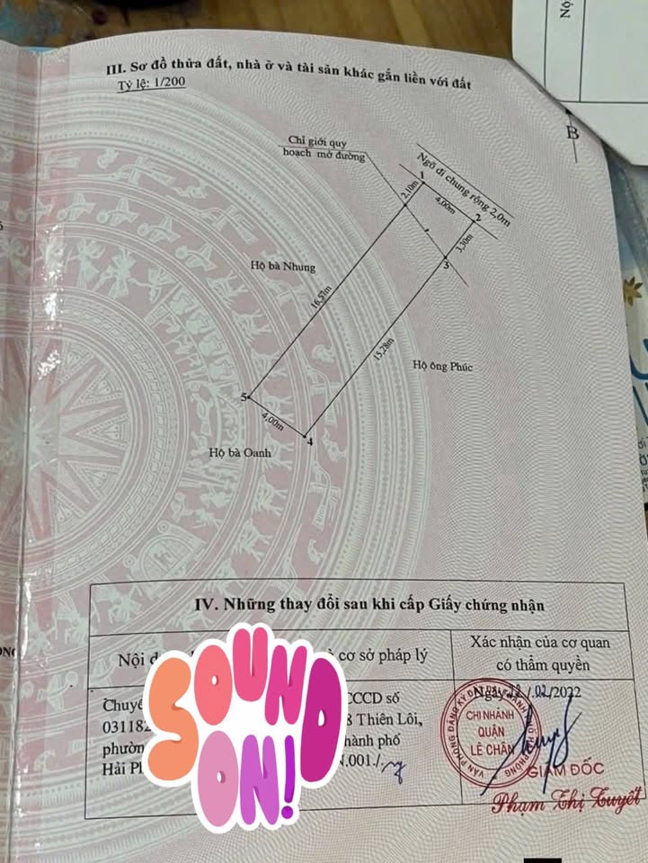 Đất Vĩnh Tiến, Lê Chân, Hải Phòng 74m² giá 3.33 tỷ - Ô tô đỗ sát đất!