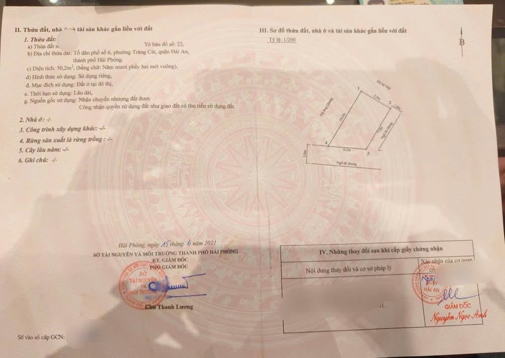 Đất nền góc mặt ngõ Cát Vũ, Hải An 50.2m² giá 1.4 tỷ - Đầu tư sinh lời!