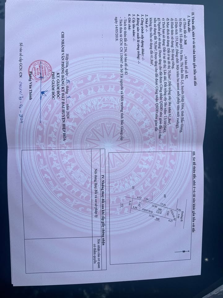 Đất thổ cư xã Xuân Cẩm, Bắc Ninh 131m² giá 800 triệu - Đầu tư sinh lời ngay!