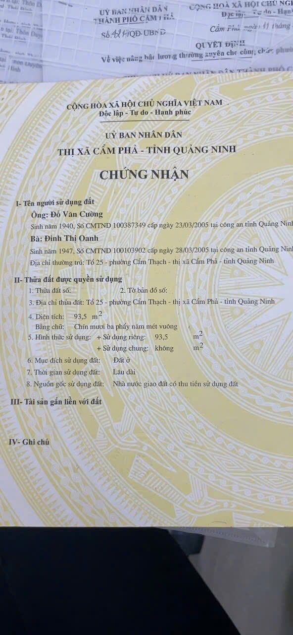 Đất nền Cẩm Thạch 93.5m² giá 1 tỷ - Cơ hội đầu tư hấp dẫn!