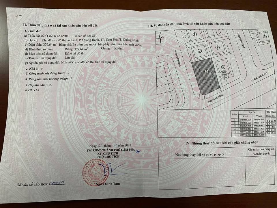 Đất Biệt Thự Siêu Đẹp tại KM8 Quang Hanh Cẩm Phả 379m² chỉ 3.796 tỷ - Cơ hội đầu tư tuyệt vời!