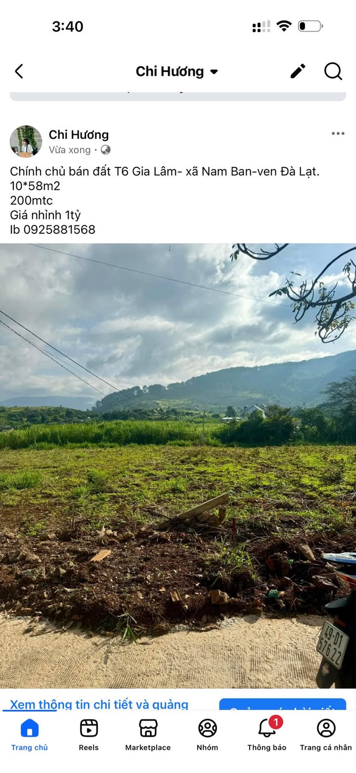 Đất nền Nam Ban Lâm Hà 580m² giá 1 tỷ - Đầu tư sinh lời ngay!