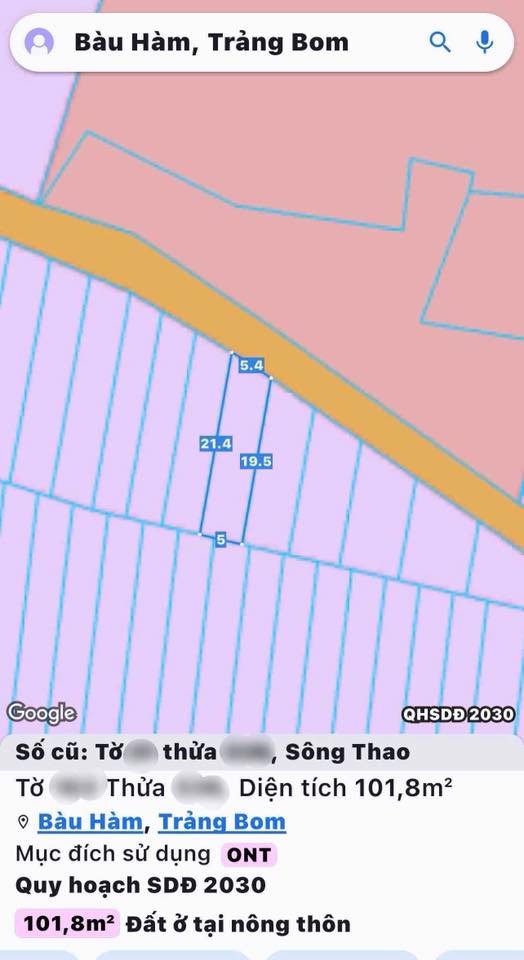 Nhà phố Bàu Hàm, Trảng Bom 101m² giá 1.1 tỷ - Sân xe hơi tiện lợi!