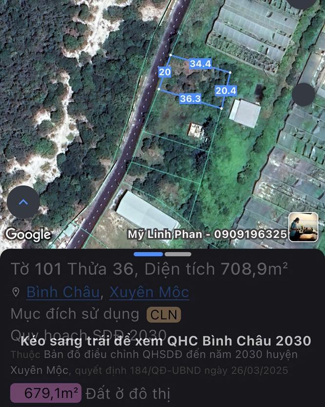 Đất biệt thự 708m² Bình Châu giá chỉ 5 tỷ - Cơ hội đầu tư tuyệt vời!