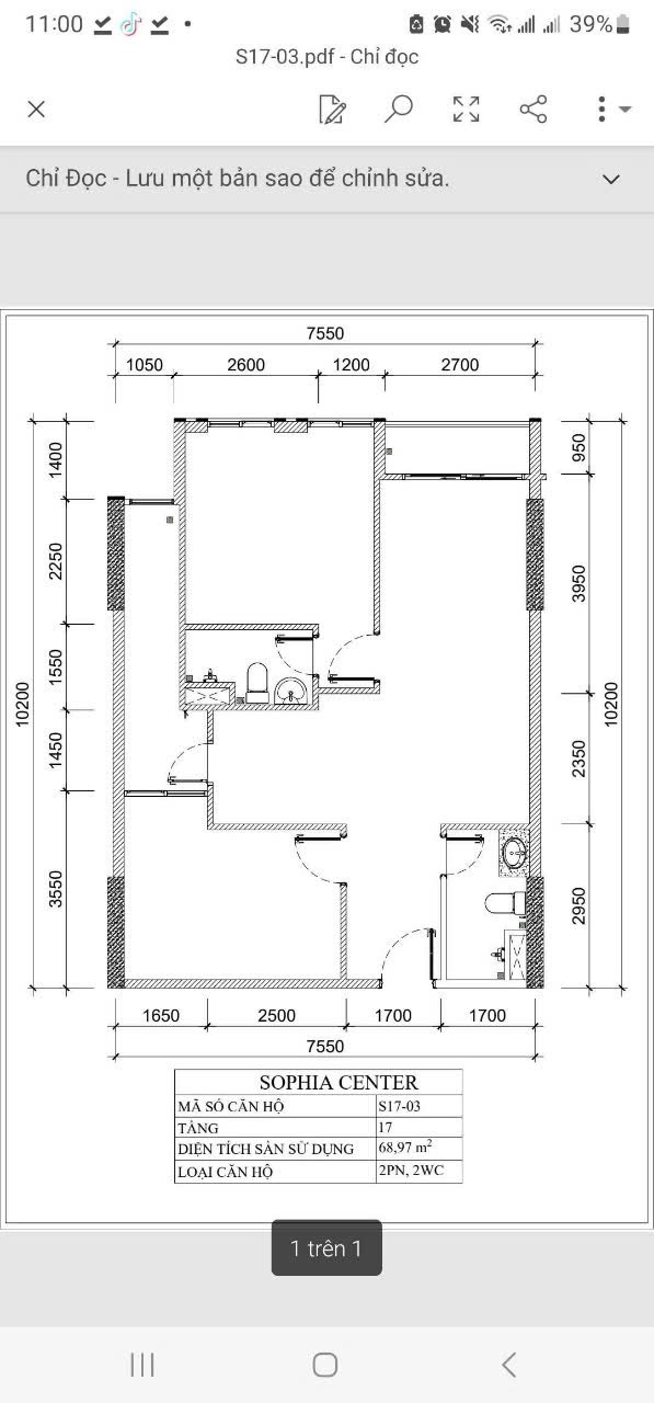 Chung cư Sophia Rạch Giá 68.97m² giá 1.9 tỷ - Cơ hội vàng cho bạn!