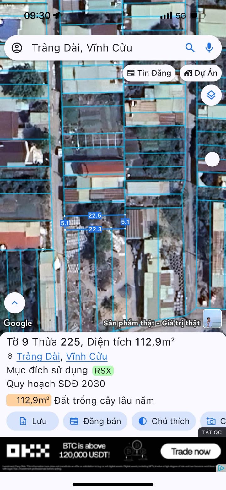 Đất nền Trảng Dài, Biên Hòa 114.75m² giá 1.2 tỷ - Sổ riêng, chính chủ!