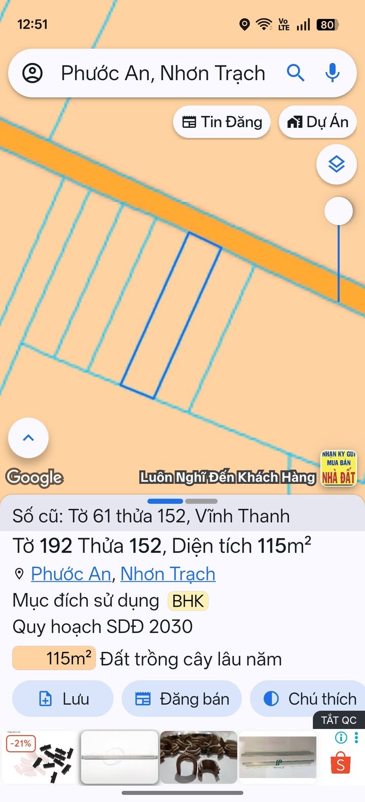 Đất nền Vĩnh Thanh, Nhơn Trạch 115m² giá 1.2 tỷ - Sổ đỏ chính chủ!