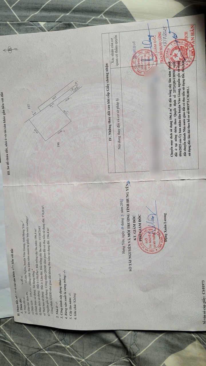 Đất thổ cư 354m² tại Phi Liệt, Văn Giang - Giá chỉ 10.63 tỷ VND!