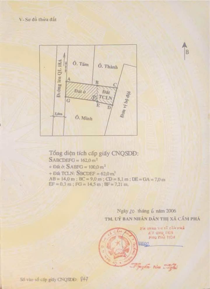 Bán mảnh đất Cẩm Thịnh 162m² giá 1 tỷ - Đường ô tô tránh nhau!