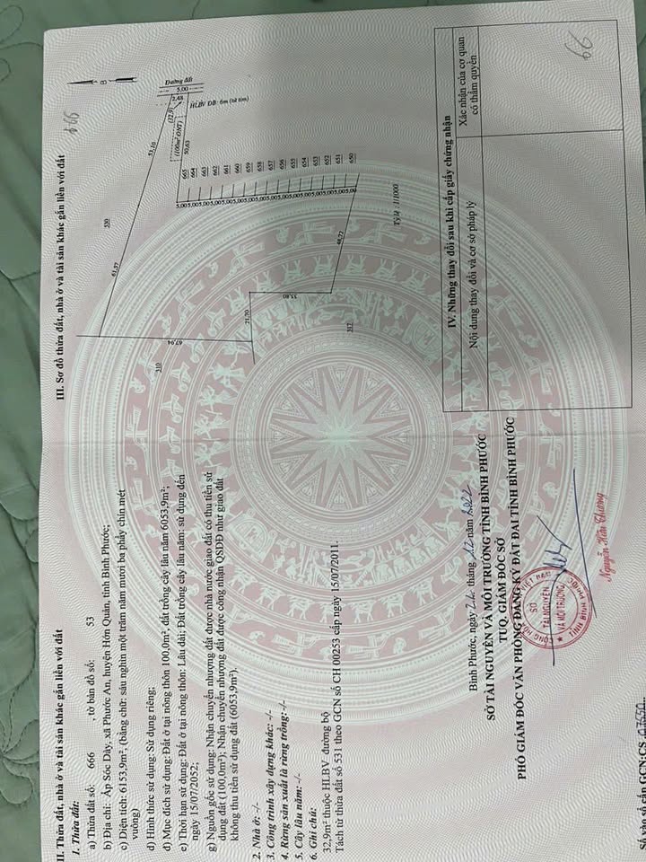 Đất thổ cư 6000m² tại xã Phước An, Hớn Quản giá chỉ 1.1 tỷ - Cơ hội đầu tư tuyệt vời!