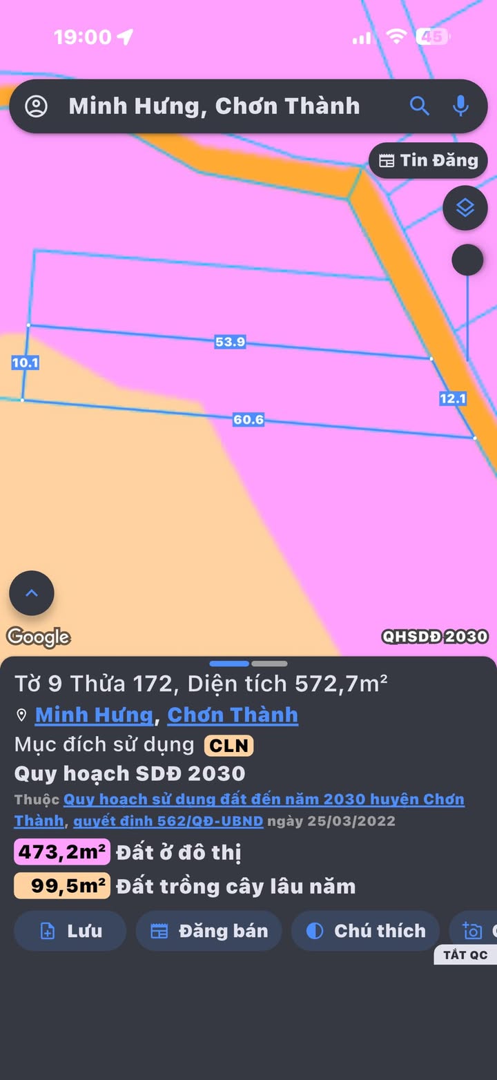 Đất nền thổ cư 1000m² khu phố 9, phường Minh Hưng giá chỉ 800 triệu - Cơ hội đầu tư tuyệt vời!