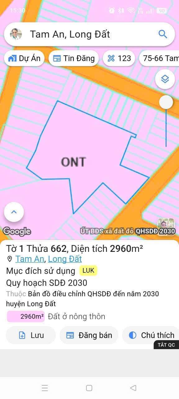 Đất nền 2959,5m² tại Long Điền - Giá chỉ 4 triệu/m² - Cơ hội đầu tư sinh lời!