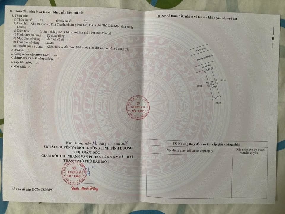 Đất nền đường 76 Phú Tân 95.54m² giá 2.4 tỷ - Cơ hội đầu tư hấp dẫn!