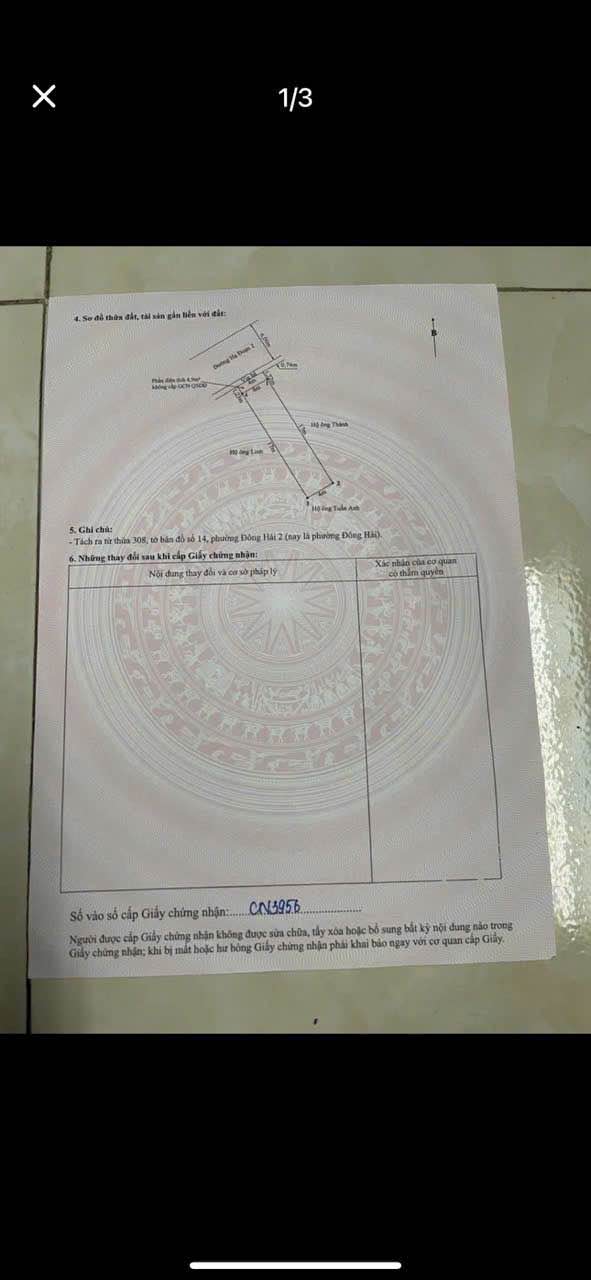 Bán lô đất mặt đường Hạ Đoạn 2, phường Đông Hải, Hải An, Hải Phòng 68m² - Kinh doanh thuận lợi!