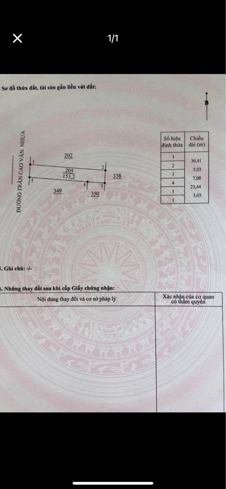Đất mặt tiền Trần Cao Vân 150m² giá 2.2 tỷ - Hướng Tây, khu vực cao ráo thoáng mát!