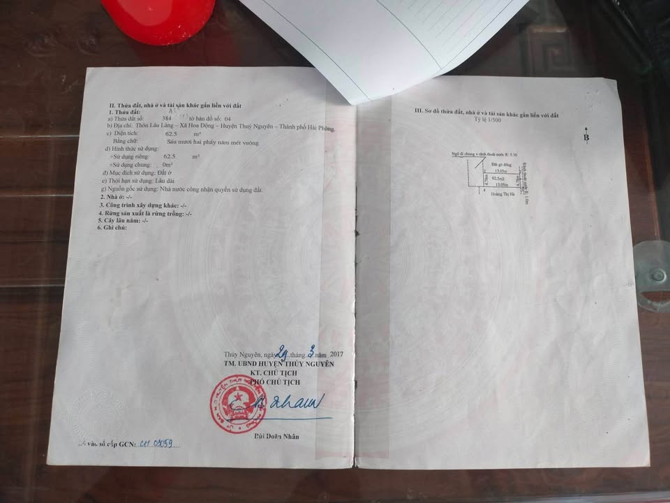 Nhà cấp 4 tại phường Thủy Nguyên 62,5m² giá 1 tỷ - Thiết kế sang trọng, cho thuê 3,5 triệu