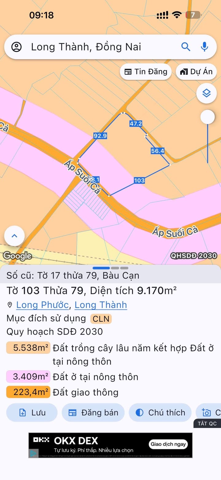 Đất nền Bàu Cạn 9999m² - Chính chủ bán gấp, 3 mặt tiền thoáng rộng!