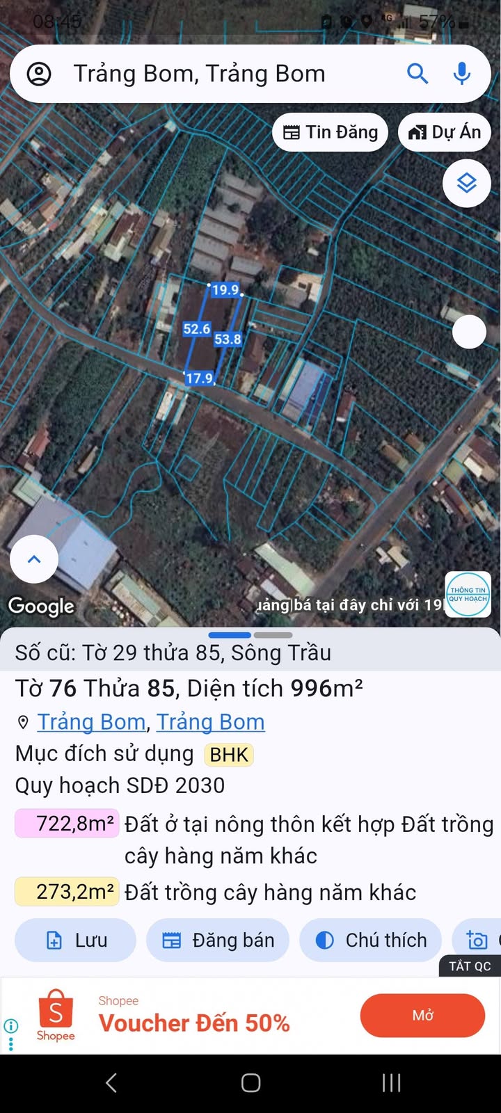 Đất đẹp Sông Trầu, Trảng Bom 3600m² giá 2 tỷ - Cơ hội đầu tư hấp dẫn!