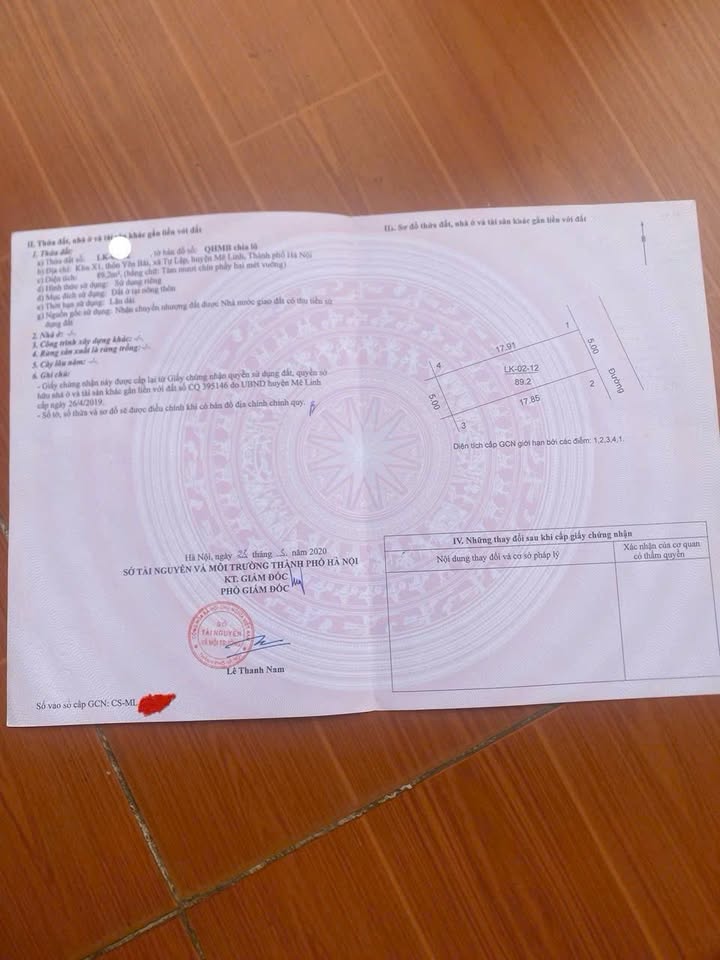 Đất đấu giá Tiến Thắng Mê Linh 89m² giá 2.1 tỷ - View vườn hoa thoáng mát!