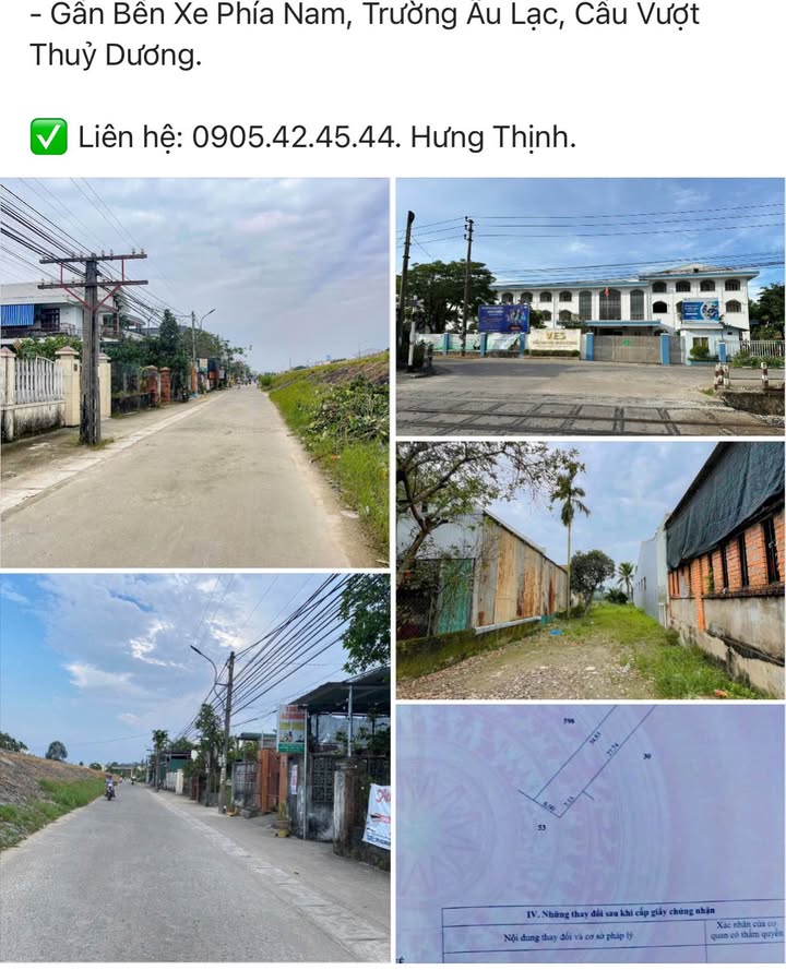 Đất Mặt Tiền Dương Thiệu Tước, Thủy Dương, 218m² giá 3.5 tỷ - Phù hợp xây trọ, Homestay!