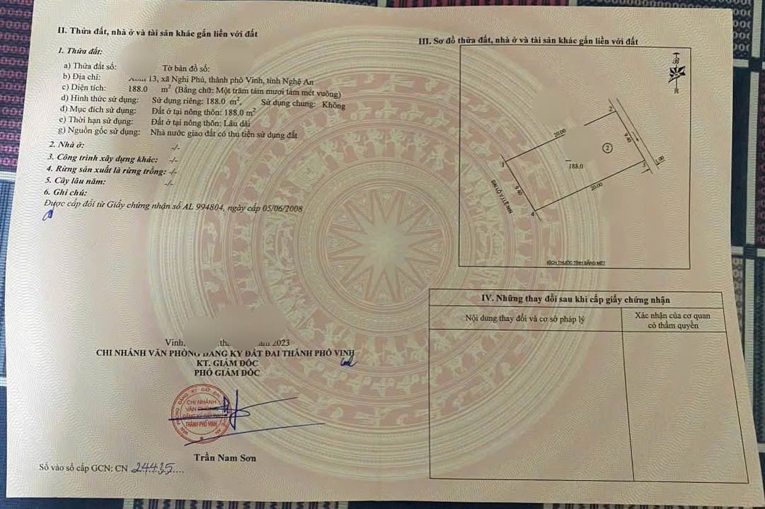 Đất Vinh 188m² mặt đường 32, giá 25.5 tỷ - Thương lượng ngay!