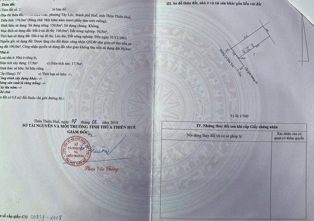 Nhà mặt tiền Lê Hữu Trác Huế 150m² giá 3 tỷ - Vị trí đẹp, khu dân trí cao!