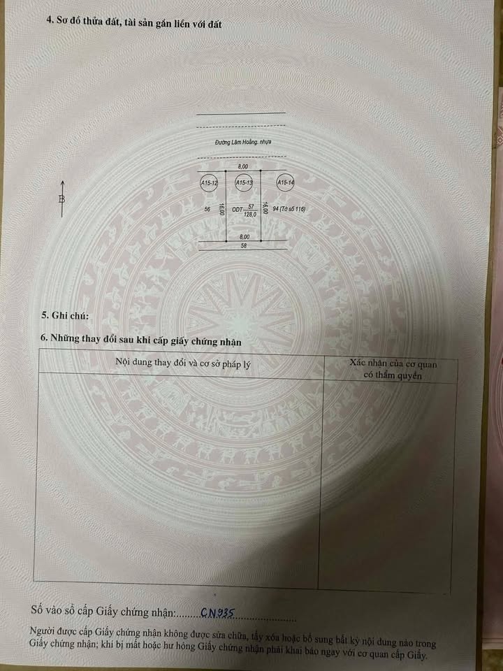 Nhà bán mặt tiền Lâm Hoàng, Quảng Bình 128m² giá 3 tỷ - Hướng Bắc, sổ hồng chính chủ!