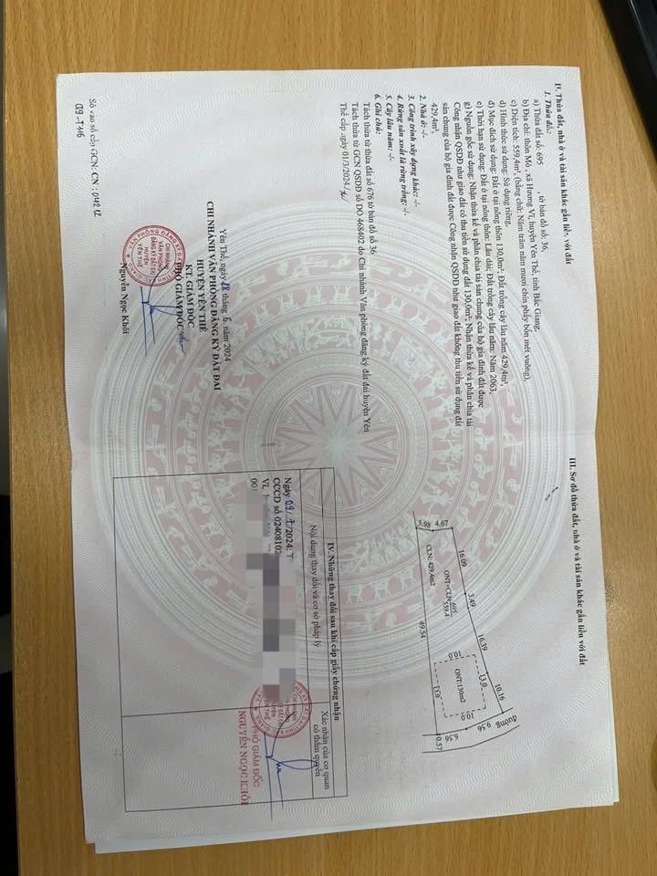 Đất thổ cư Hương Vĩ, Yên Thế 559m² giá 8 tỷ - Đường thông các ngả