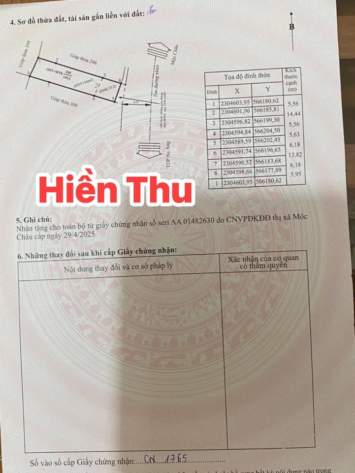 Đất mặt đường Mộc Sơn Mộc Châu 147m² giá 4 tỷ - Đầu tư sinh lời cao!