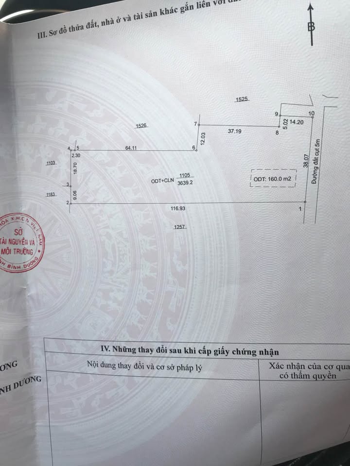 Đất Hòa Lợi Bến Cát 3600m² giá thỏa thuận - Đường bê tông tiện lợi!