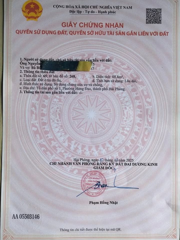 Đất nền Hưng Đạo, Dương Kinh 88.8m² giá 2 tỷ - Đầu tư sinh lời cao!