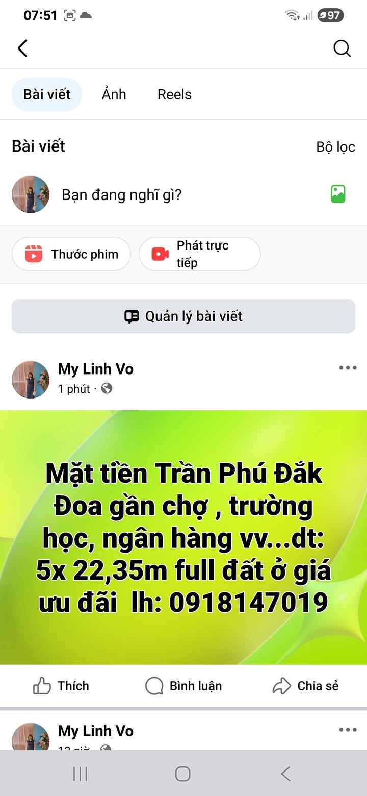 Đất mặt tiền Trần Phú Đắk Đoa 111m² - Giá ưu đãi hợp lý!