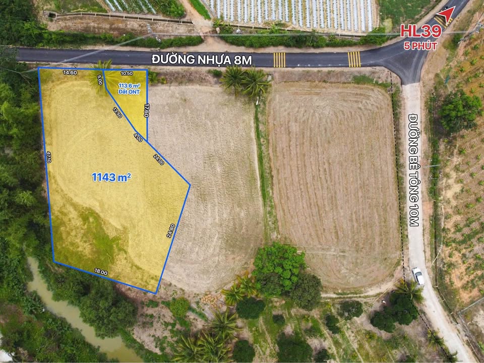 Đất nền Suối Hiệp, Diên Khánh 1256m² giá chỉ 2.5 tỷ - Đầu tư sinh lời ngay!