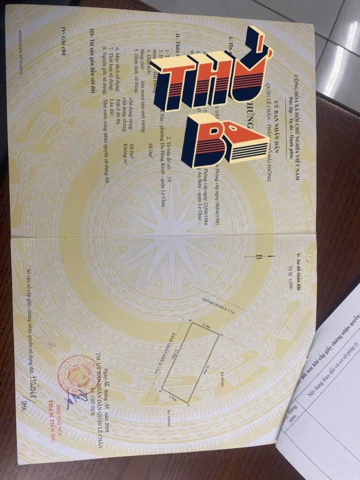 Đất nền quận Lê Chân, Hải Phòng 68m² giá 4.216 tỷ - Mặt ngõ ô tô, thuận tiện di chuyển!