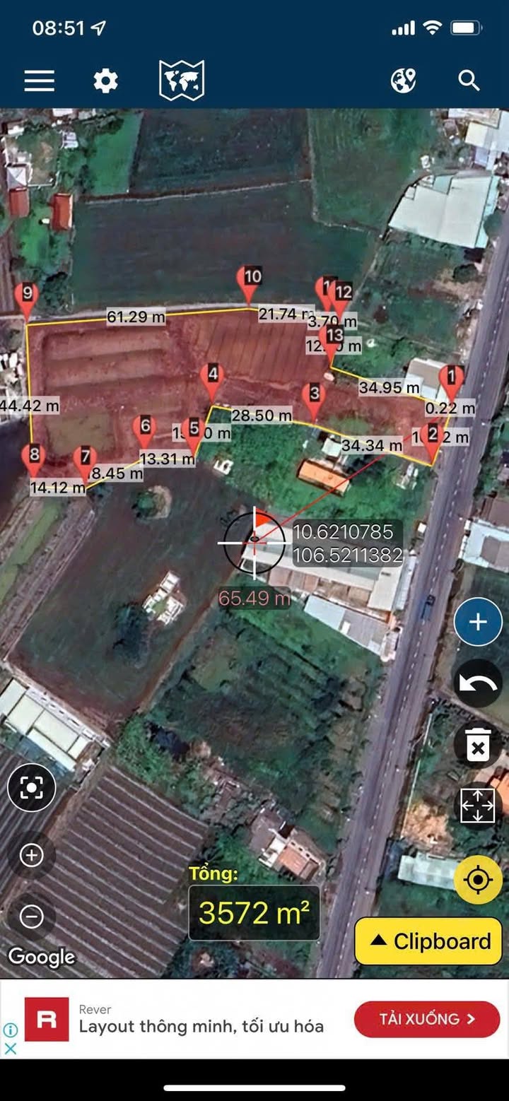 Đất mặt tiền ĐT833B Long Hiệp Bến Lức 3.648m² giá 21.9 tỷ - Tiềm năng phát triển cao!