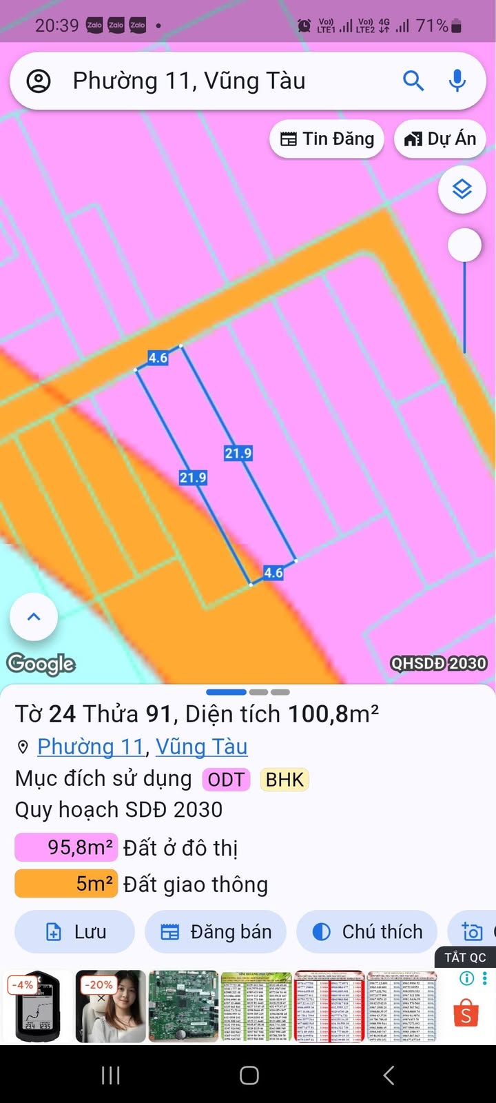 Đất nền hẻm 714 đường 30/4, Vũng Tàu 100m² chỉ 2.85 tỷ - Cơ hội đầu tư hiếm có!