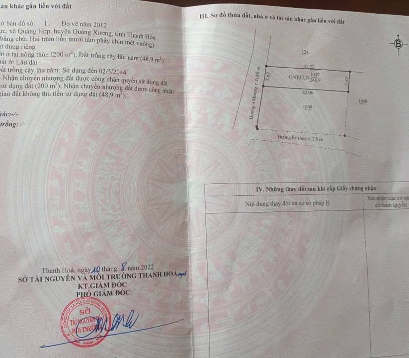 Lô đất 250m² tại Quảng Hợp, Quảng Xương - Giá chỉ 750 triệu, giao thông thuận tiện!